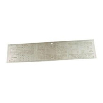 PLACA DE POSIÇÕES DAS ALAVANCAS DE CÂMBIO, RED. E TRAÇÃO. CJ2A, CJ3A E CJ3B